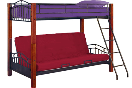 bunk bed over futon plans